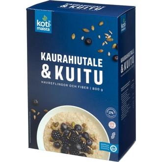 Kotimaista Kaurahiutale ja kuitu 800 g kalorit ja ravintosisältö - 350 kcal