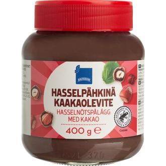 Rainbow 400g hasselpähkinä-kaakaolevite kalorit ja ravintosisältö - 569 kcal