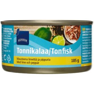 Rainbow 185/110g tonnikalaa limetillä ja pippurilla kalorit ja ravintosisältö - 130 kcal
