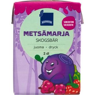 Rainbow sokeriton metsämarjajuoma 2dl kalorit ja ravintosisältö - 2 kcal