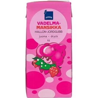 Rainbow vadelma-mansikkajuoma 1l kalorit ja ravintosisältö - 32 kcal