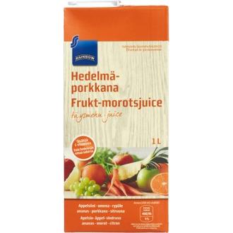 Rainbow hedelmä-porkkanatäysmehu 1l kalorit ja ravintosisältö