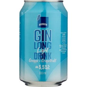Rainbow Kevyt Greippi Gin Lonkero 5,5% 0,33 L Tlk kalorit ja ravintosisältö