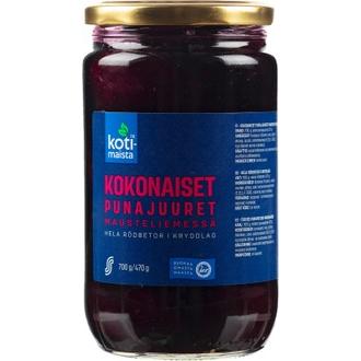 Kotimaista Kokonaiset punajuuret mausteliemessä 710g/440g kalorit ja ravintosisältö - 252 kcal