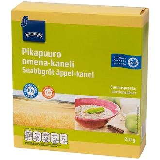 Rainbow Pikapuuro omena-kaneli 210 g, 6 annospussia