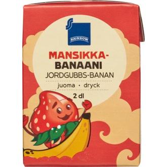 Rainbow mansikka-banaanijuoma 2dl kalorit ja ravintosisältö - 29 kcal