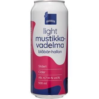 Rainbow Mustikka-vadelmasiideri light 4,7 til-% 50 cl kalorit ja ravintosisältö - 28 kcal