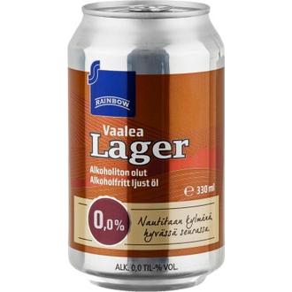 Rainbow alkoholiton 0,0% vaalea lager olut 33cl tlk kalorit ja ravintosisältö - 22 kcal