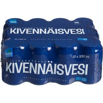 12 x Kotimaista Hiilihapotettu kivennäisvesi 0,33l kalorit ja ravintosisältö - 0 kcal