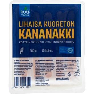 Kotimaista Lihaisa Kuoreton Kananakki 280g kalorit ja ravintosisältö - 207 kcal