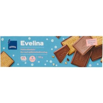 Rainbow 125g Evelina maitosuklaakeksi kalorit ja ravintosisältö - 511 kcal