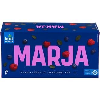 Kotimaista 1Lt / 489G Jäätelö Kotipakkaus Marjakierre kalorit ja ravintosisältö - 168 kcal