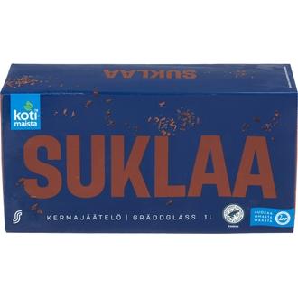 Kotimaista 1Lt / 489G Jäätelö Kotipakkaus Suklaa kalorit ja ravintosisältö - 202 kcal