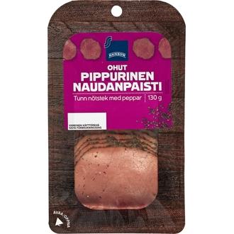 Rainbow Ohut pippurinen naudanpaisti 130g kalorit ja ravintosisältö - 113 kcal