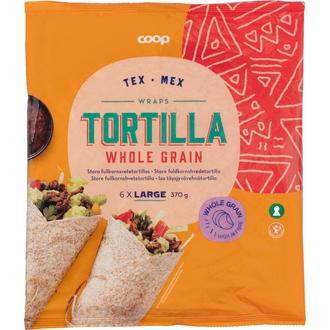 Rainbow Tex Mexican Täysjyvävehnätortilla 370 g, 6 kpl