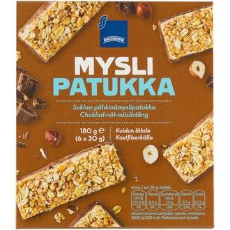 Rainbow Suklaa-pähkinä myslipatukka 180 g, 6 kpl