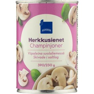 Rainbow herkkusienet viipaleina suolaliemessä 390g/230g kalorit ja ravintosisältö - 19 kcal