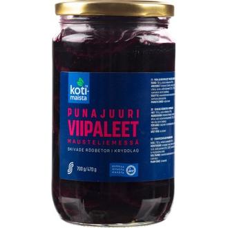 Kotimaista punajuuriviipaleet mausteliemessä 700/470 g kalorit ja ravintosisältö - 50 kcal