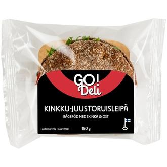 GO! Deli Kinkku-juustoruisleipä 150g kalorit ja ravintosisältö