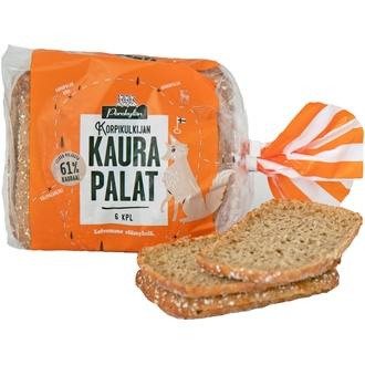 Porokylän Korpikulkijan Kaurapala 6 kpl / 330 g kaurapalaleipä kalorit ja ravintosisältö