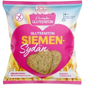 Porokylän Siemensydän 4 kpl / 200g gluteeniton kaurasiemenpalaleipä pakaste kalorit ja ravintosisältö - 304 kcal