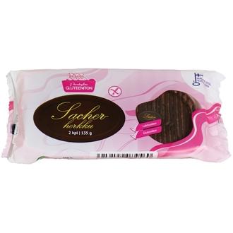 Porokylän Sacherherkku 2 kpl | 135 g pieni Sacherleivos gluteeniton kalorit ja ravintosisältö