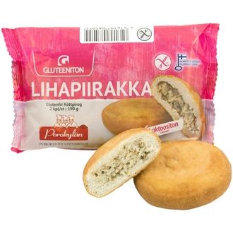 Porokylän Leipomo Lihapiirakka 2 kpl / 190 g gluteeniton kalorit ja ravintosisältö