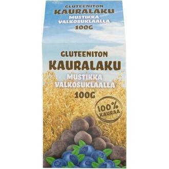 Lakumesta Gluteeniton kauralaku mustikkavalkosuklaa 100g kalorit ja ravintosisältö - 467 kcal