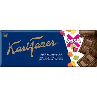 Karl Fazer Ässä Mix Hedelmä suklaalevy 200g kalorit ja ravintosisältö