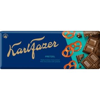 Karl Fazer Pretzel suklaa levy 180 g kalorit ja ravintosisältö - 528 kcal