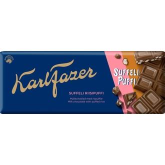 Karl Fazer Suffeli Riisipuffi suklaalevy 185g kalorit ja ravintosisältö - 523 kcal