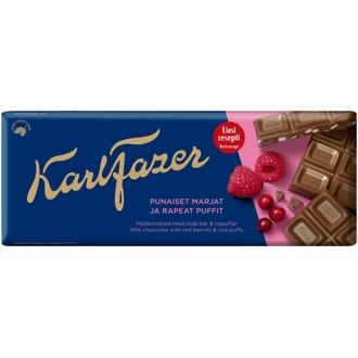 Karl Fazer punaiset marjat suklaalevy 180g kalorit ja ravintosisältö