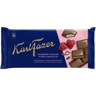 Karl Fazer Vadelmajogurtti suklaalevy 121g