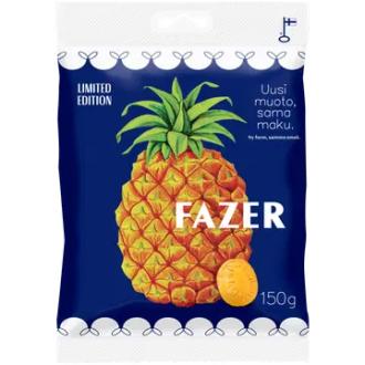 Fazer Ananas karkkipussi 150g kalorit ja ravintosisältö