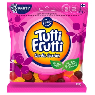 Tutti Frutti Nordic Berries 300g kalorit ja ravintosisältö