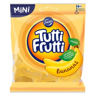 Tutti Frutti 80g Bananas makeisia kalorit ja ravintosisältö
