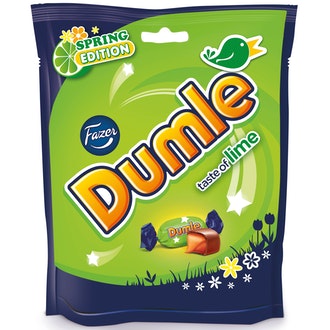 Dumle makeispussi 220g kausimaku kalorit ja ravintosisältö - 474 kcal