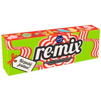 Fazer Remix Kirpeää joulua karkkirasia 450g kalorit ja ravintosisältö - 365 kcal