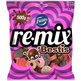 Fazer Remix Bestis karkkipussi 500g kalorit ja ravintosisältö