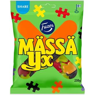 Fazer Ässä Mässä Yx karkkipussi 230g kalorit ja ravintosisältö - 334 kcal