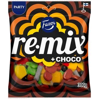 Fazer Remix Choco karkkipussi 300g kalorit ja ravintosisältö - 378 kcal