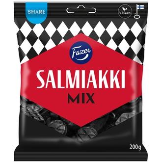Fazer Salmiakki Mix salmiakki karkkipussi 200g kalorit ja ravintosisältö - 319 kcal