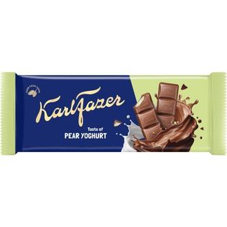 Karl Fazer päärynäjogurtti levy 100g kalorit ja ravintosisältö - 554 kcal