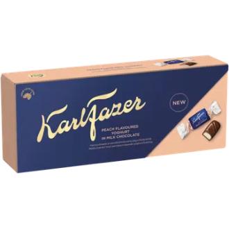 Karl Fazer Persikkajogurtti suklaakonvehti 250g kalorit ja ravintosisältö - 554 kcal