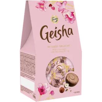 Fazer Geisha Mousse Delight suklaa hasselpähkinä hienokonvehti 130g kalorit ja ravintosisältö - 563 kcal