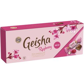 Fazer Geisha Vadelma suklaakonvehti 250g kalorit ja ravintosisältö - 545 kcal