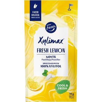 Fazer Xylimax Fresh Lemon täysksylitolipastillit 35g kalorit ja ravintosisältö - 250 kcal