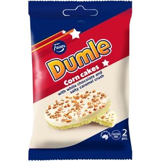 Fazer Dumle maissikakku valkosuklaalla ja suolaisella karamellilla 2kpl 33g kalorit ja ravintosisältö - 496 kcal
