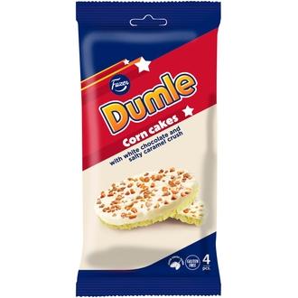 Fazer Dumle maissikakku valkosuklaalla ja suolaisella karamellilla 4kpl 66g kalorit ja ravintosisältö - 496 kcal