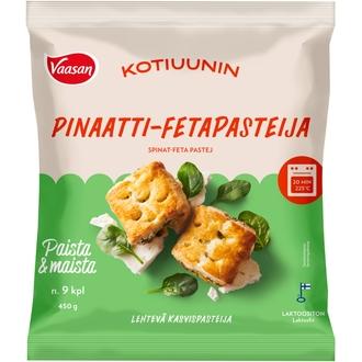 Vaasan Kotiuunin Pinaatti-fetapasteija 9x50g kalorit ja ravintosisältö